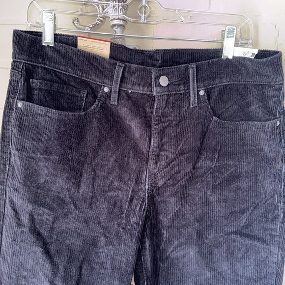 Levi’s corduroy black 314 shaping straight new mid rise tummy slimming 31 x 30 - Picture 2 of 3